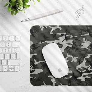 Grijs camouflagepatroon, militair patroon, leger muismat