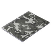 Grijs camouflagepatroon, militair patroon, leger notitieboek (Linkerzijde)