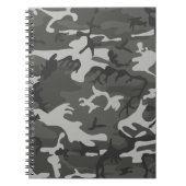 Grijs camouflagepatroon, militair patroon, leger notitieboek (Voorkant)