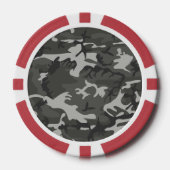 Grijs camouflagepatroon, militair patroon, leger poker chips (Voorkant)