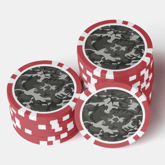 Grijs camouflagepatroon, militair patroon, leger poker chips (Opstapeling)