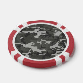Grijs camouflagepatroon, militair patroon, leger poker chips (Enkel)