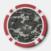 Grijs camouflagepatroon, militair patroon, leger poker chips (Achterkant)