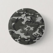 Grijs camouflagepatroon, militair patroon, leger ronde button 5,7 cm (Voorkant)