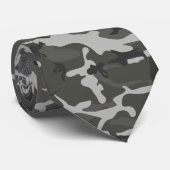 Grijs camouflagepatroon, militair patroon, leger stropdas (Opgerold)