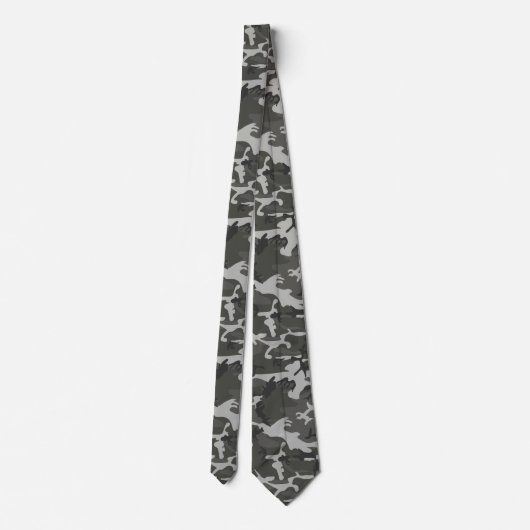 Grijs camouflagepatroon, militair patroon, leger stropdas (Achterkant)