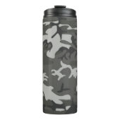 Grijs camouflagepatroon, militair patroon, leger thermosbeker (Voorkant)