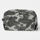 Grijs camouflagepatroon, militair patroon, leger toilettasje (Voorkant)