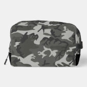 Grijs camouflagepatroon, militair patroon, leger toilettasje (Achterkant)