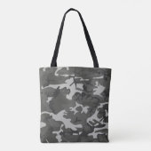 Grijs camouflagepatroon, militair patroon, leger tote bag (Achterkant)