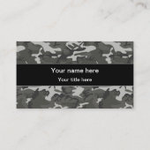 Grijs camouflagepatroon, militair patroon, leger visitekaartje (Achterkant)