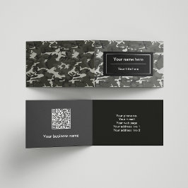 Grijs camouflagepatroon, militair patroon, leger visitekaartje