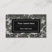 Grijs camouflagepatroon, militair patroon, leger visitekaartje (Achterkant)