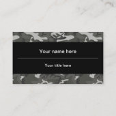 Grijs camouflagepatroon, militair patroon, leger visitekaartje (Achterkant)