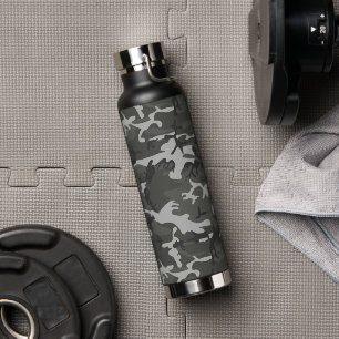 Grijs camouflagepatroon, militair patroon, leger waterfles