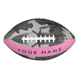 Grijs camouflagepatroon, uw naam, personaliseren american football
