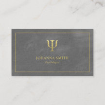 Grijs Canvas Gouden Lijst, Psycholoog PSI Symbool