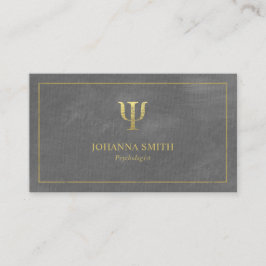 Grijs Canvas Gouden Lijst, Psycholoog PSI Symbool Afsprakenkaartje