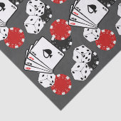 Grijs Casino Poker Party Tissue Paper Tissuepapier (Detail)