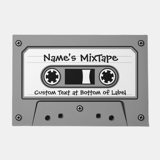 Grijs Cassettebandje audio Deurmat (Voorkant)