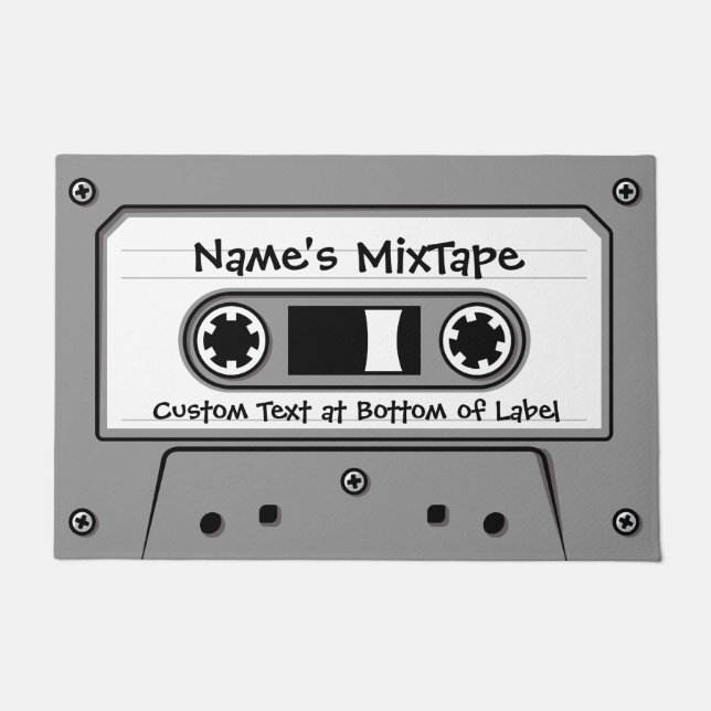 Grijs Cassettebandje audio Deurmat (Voorkant)