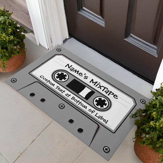 Grijs Cassettebandje audio Deurmat