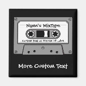 Grijs Cassettebandje audio Magneet (Voorkant)