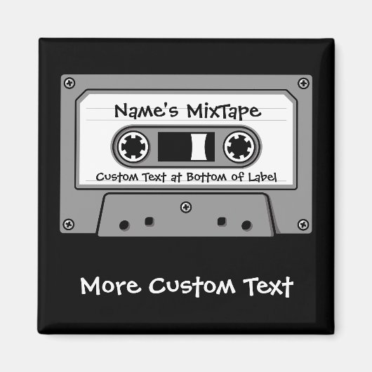 Grijs Cassettebandje audio Magneet (Voorkant)