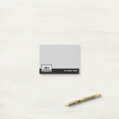 Grijs Cassettebandje audio Post-it® Notes (Op bureau)