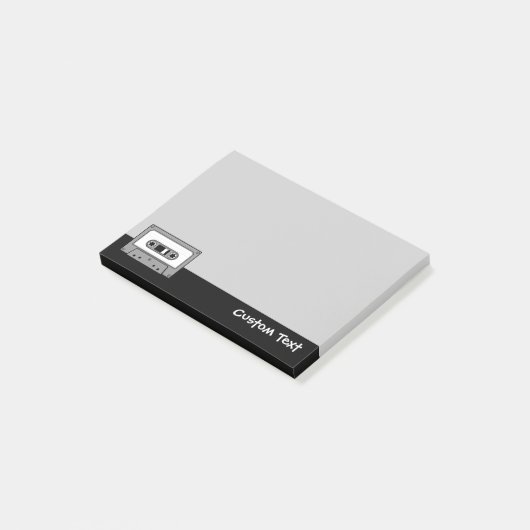 Grijs Cassettebandje audio Post-it® Notes (Schuin)
