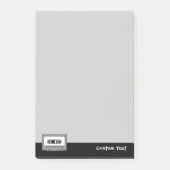 Grijs Cassettebandje audio Post-it® Notes (Voorkant)
