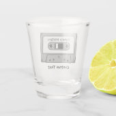 Grijs Cassettebandje audio Shot Glas (Achterkant)