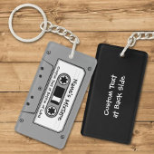 Grijs Cassettebandje audio Sleutelhanger