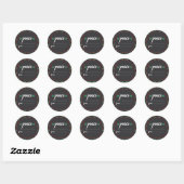 Grijs Chalkboard Foliage Wit Peace Christmas Label (Vel)