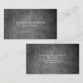 Grijs Chalkboard Plain Modern Feminine Visitekaartje (Voorkant / Achterkant)