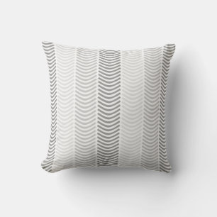 Grijs Chevron Patroon/Print Kussen