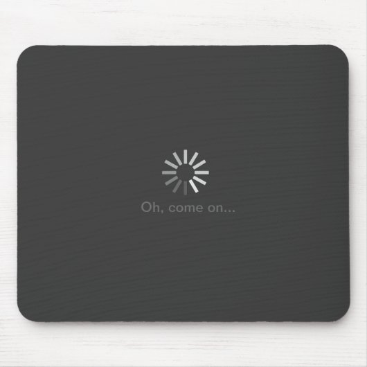 grijs computerbelastingssymbool mousepad muismat (Voorkant)
