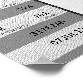 grijs concertkaartje poster (Hoek)