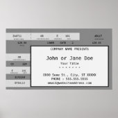 grijs concertkaartje poster (Voorkant)