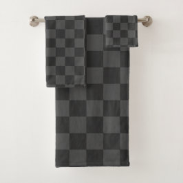 Grijs controlebord bad handdoek