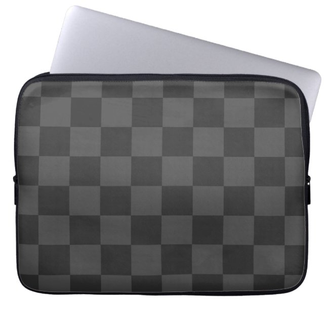 Grijs controlebord laptop sleeve (Voorkant)