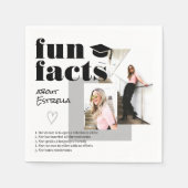 Grijs cool afstuderen leuke weetjes afstuderen 2 f servet (Voorkant)