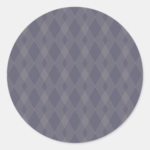 Grijs, cool, trendy, eenvoudig, modern zigzag patr ronde sticker