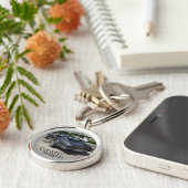 Grijs Corvette Stingray Sleutelhanger (Zijkant)