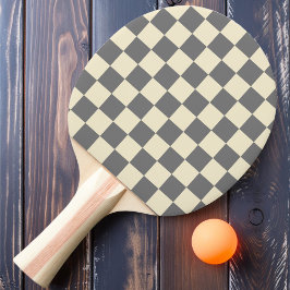 Grijs & Crème Schachering Tafeltennisbatje