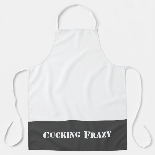 grijs Cucking Frazy woordspel als Nucking Futs Schort (Voorkant)