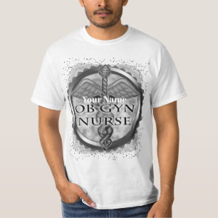 Grijs custom ObGyn Nurse T-shirt
