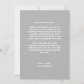 Grijs Custom Photo Wedding Bedankkaart (Achterkant)