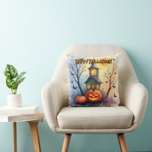 Grijs Cute Moderne Halloween Collectie Kussen