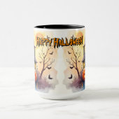 Grijs Cute Moderne Halloween Collectie Mok (Midden)